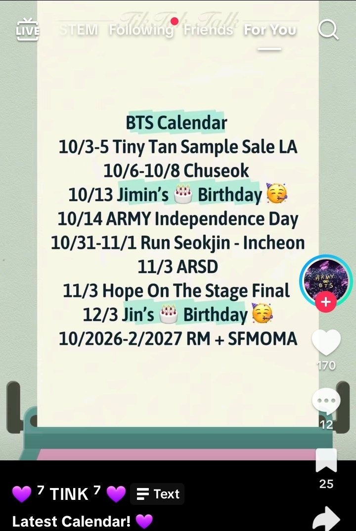 id0ntcare7's tweet image. lol ot7 calendar for the year doesn't include taehyung's birthday but they expect him to be the cheerleader for everyone else.
pos fandom for real