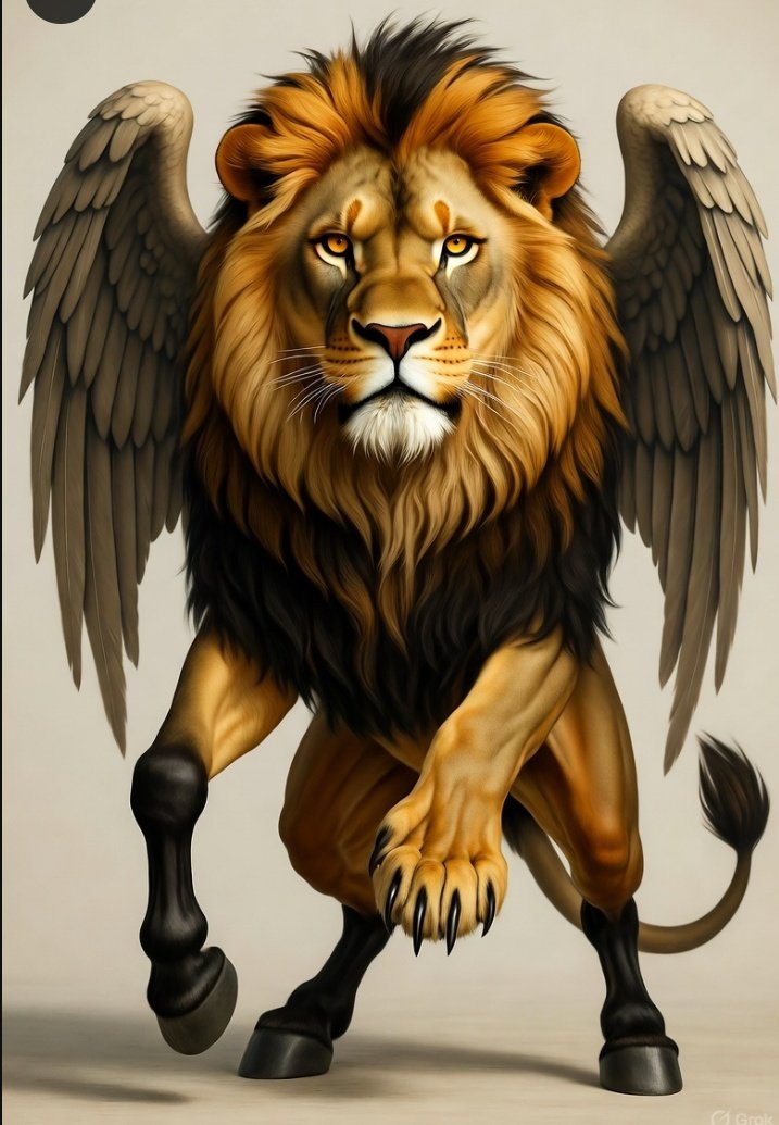 avrahamislam's tweet image. Grok vs ChatGPT

The same prompt

Create a realistic image of a lion with horses&apos; legs, Falcon&apos;s wings, Alpha&apos;s eyes, double canine, rising the two front legs with open mouth roaring

I guess we have a winner 😁
#Grok #ChatGPT