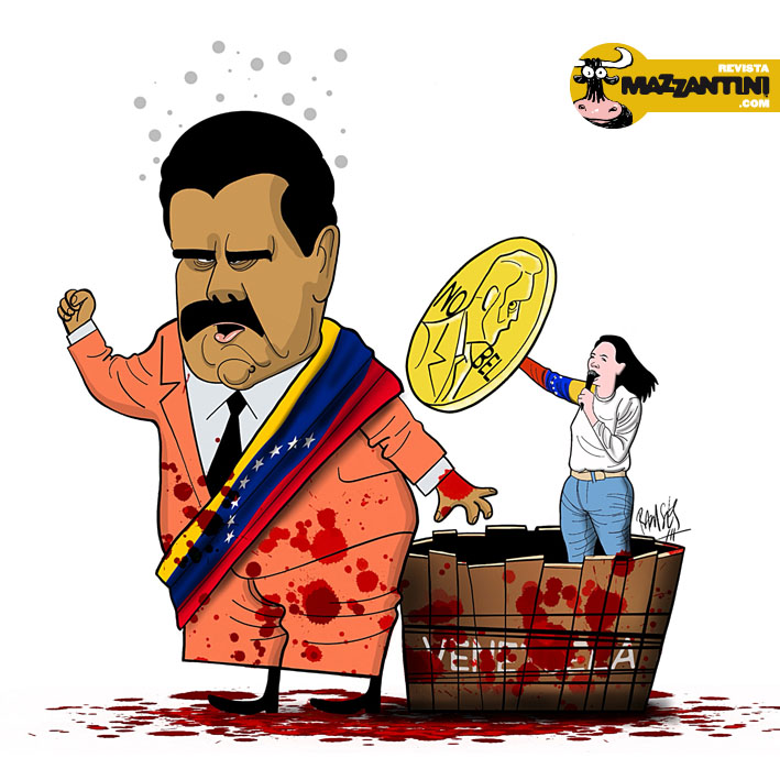 “Por su incansable labor en la promoción de los derechos democráticos”, por Ramsés. El Nobel de la Paz a María Corina Machacho, es posiblemente una de las últimas palas de tierra que le tiran encima al ataud del chavismo-madurismo en #Venezuela. ¡En Miraflores están desatados!