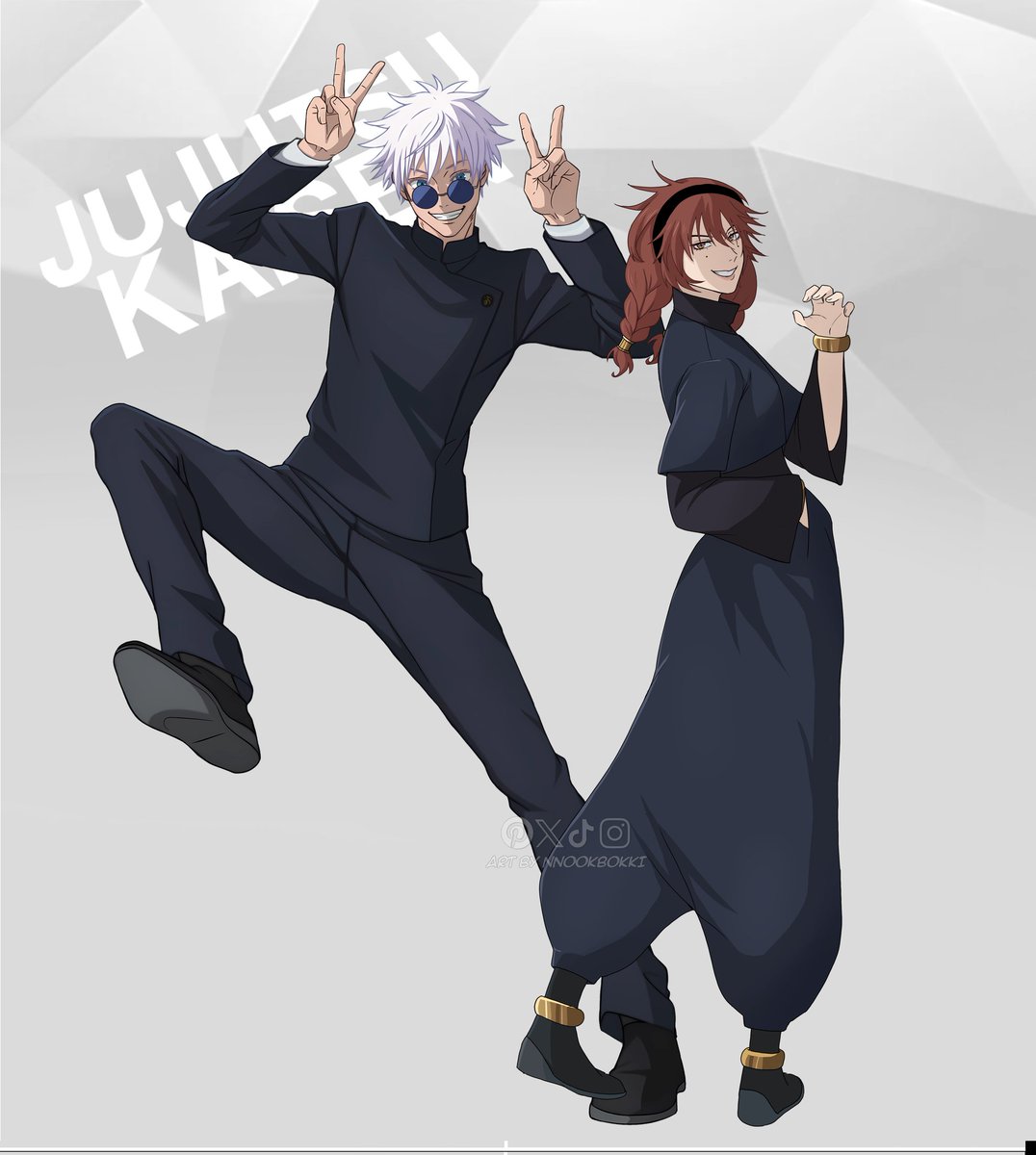 oilupsatoru's tweet photo. 【アニメ呪術廻戦展】 | NEW OFFICIAL ILLUSTRATION | HIDDEN INVENTORY / PREMATURE DEATH ☔

#jjkoc #yumeship #gojoxoc #satomao https://t.co/E468nJuSN8