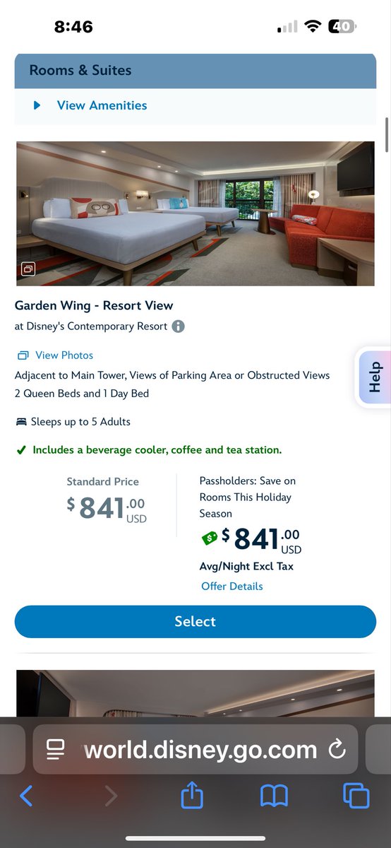 Holy shit Disney WTF this is complete price gouging.. we have stayed here for years and never paid more than $400 prime time pricing for this room.. and this is exactly why they have lost a forever Disney passholder. Shame on you Disney .. disgusting. #WDW
