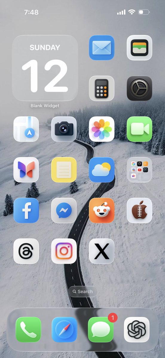 Z_Sports_Tech's tweet image. Today’s wallpaper setup iPhone #iOS26 ❄️
