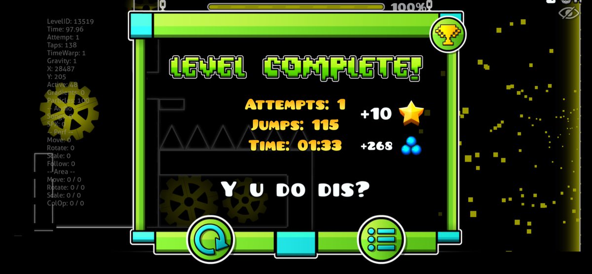 Bluesky_sup's tweet image. 初めての Demonをクリアしました😭
#geometrydash #Easydemon #ジオメタリーダッシュ
