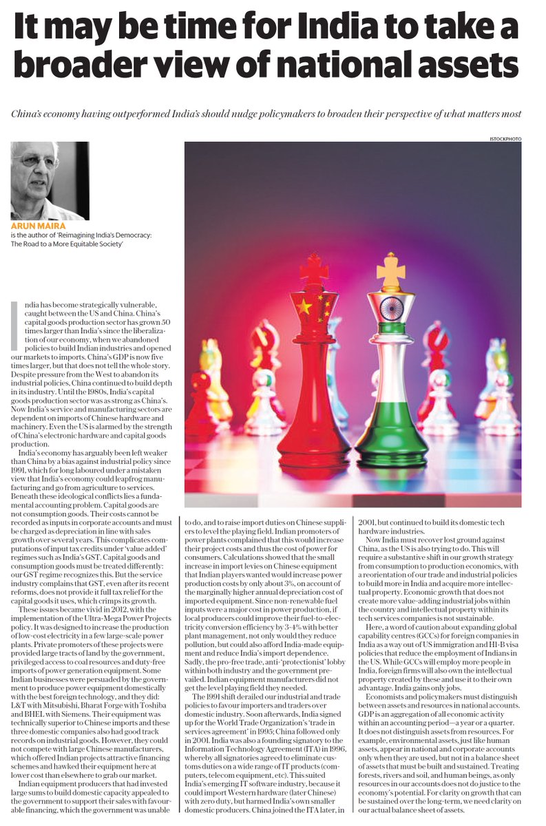 DivaJain2's tweet image. Once again Arun Maira hits the nail on its head. Indian manufacturing was never given a fair chance against dumping by China by Indian policymakers drunk on &quot;free trade&quot; and Indian traders addicted to cheap Chinese goods.