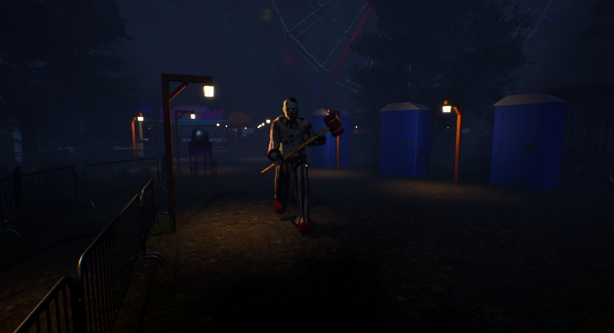 Meet Mr. Jingles. He doesn’t talk much, but you’ll hear him before you see him. 🎪Wishlist Lucid Dreams on Steam - store.steampowered.com/app/3924880/Lu… #indiedev #horror #LucidDreams #horrorgame
