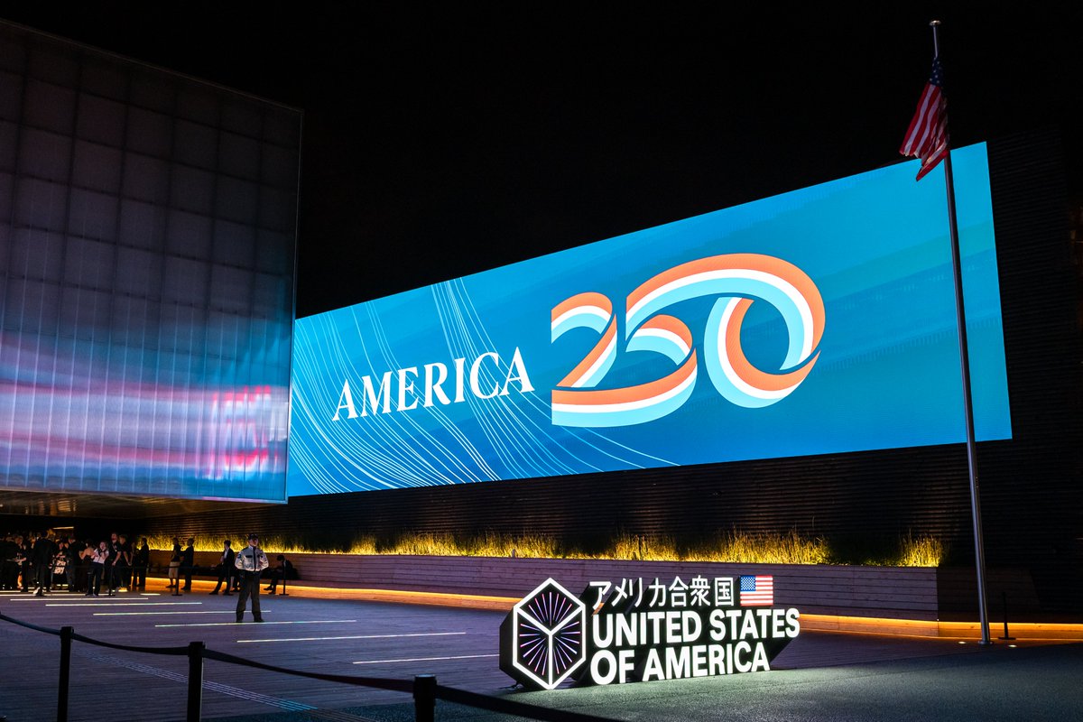 USAmbJapan's tweet photo. It’s hard to say goodbye. Over the last six months, we have shared the best of 🇺🇸 innovation and excellence with nearly 1.9 million visitors to the @USA_Pavilion_ at @expo2025japan. During our most successful World Expo ever, it has been uplifting to see America’s natural wonders and contributions to the world energize, exhilarate, and inspire so many. Thank you to everyone who visited the @USA_Pavilion_ and made @expo2025japan so memorable. @USComGenExpo @bieparis
