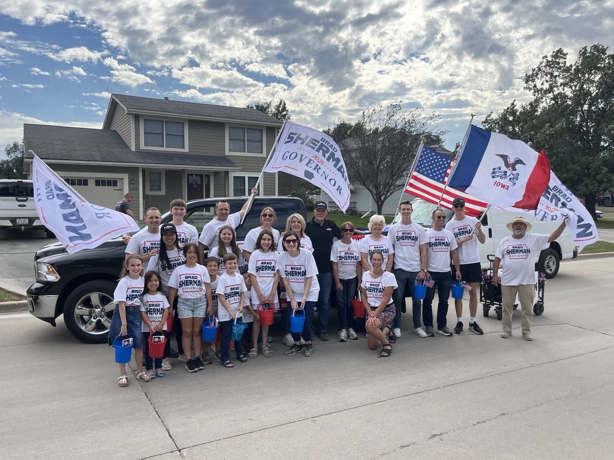 Team Sherman had a great turnout today at the Madison County Covered Bridges Festival Parade!