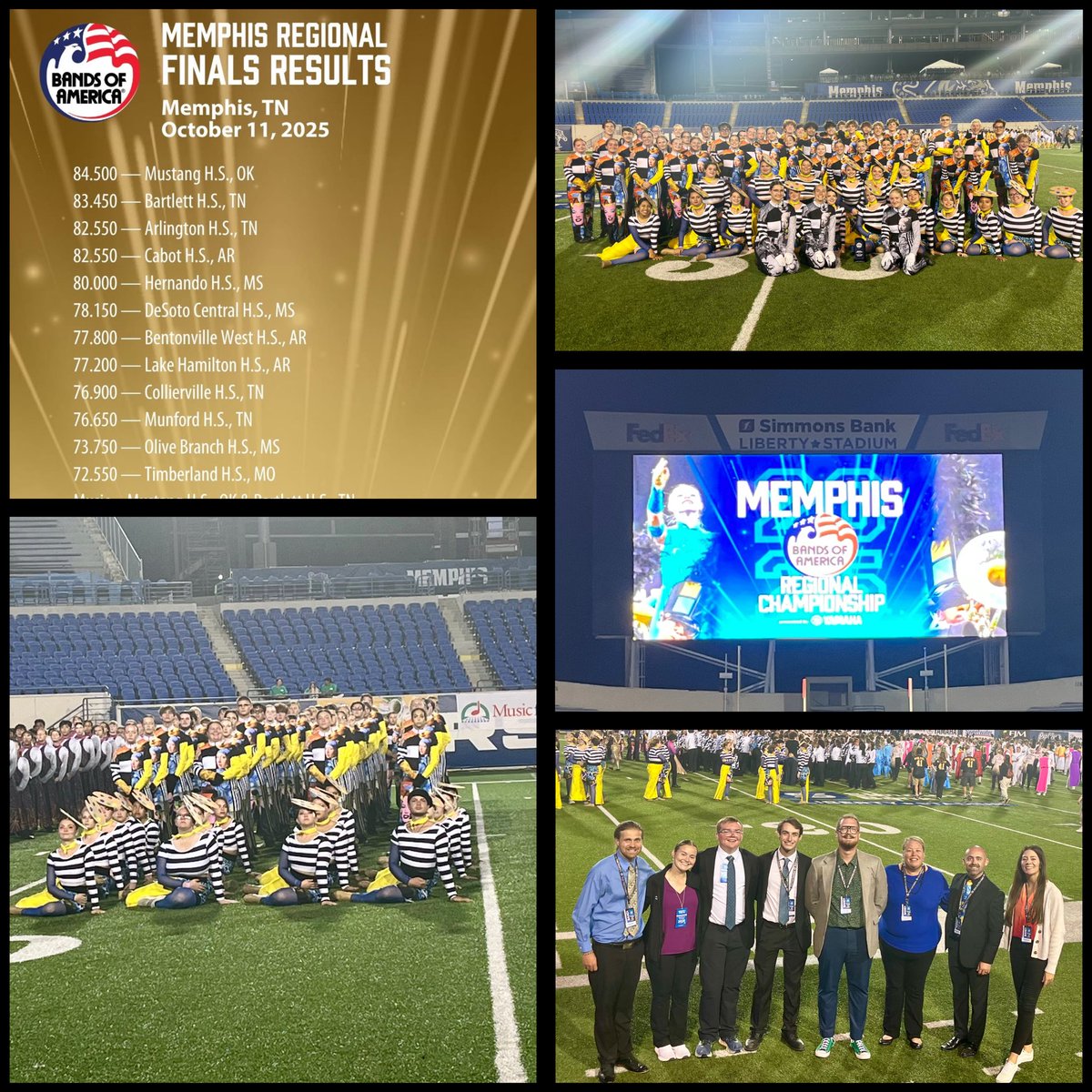 THSBands's tweet image. Words cannot express the immense joy and pride that radiates following our first ever finals performance at a Bands of America Regional! To be named one of the top twelve finalists, representing five states, was an extreme honor and a memory that will live on forever! 💚💙