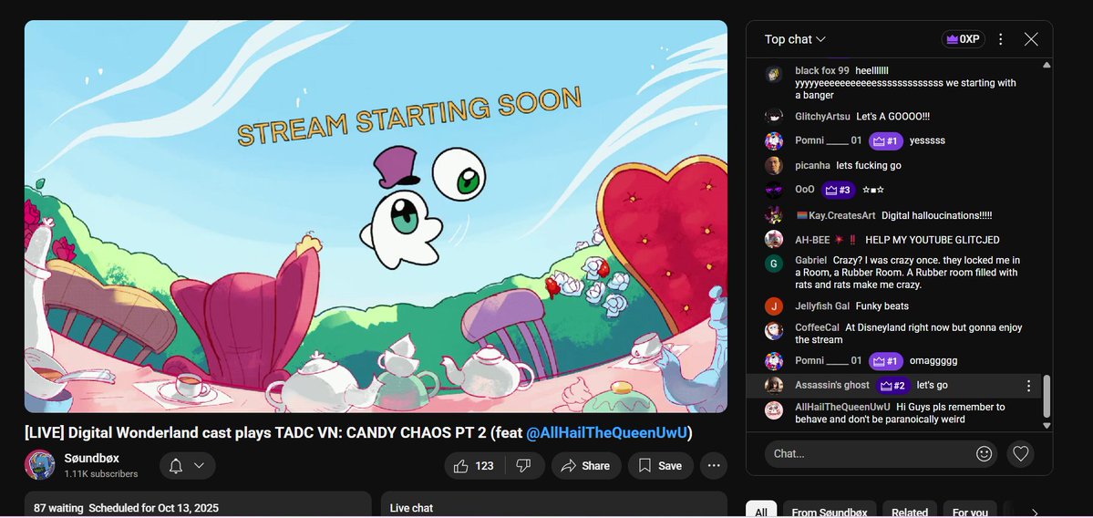 hail_uw's tweet image. GET READY GUYS WERE GOING TO START VERY VERY SOON

YT STREAM: youtube.com/live/jkqpkWY14…

#tadc #tadcfanart #theamazingdigitalcircus #theamazingdigitalcircusfanart #tadcau #tadcVnAu #TADCWonderland