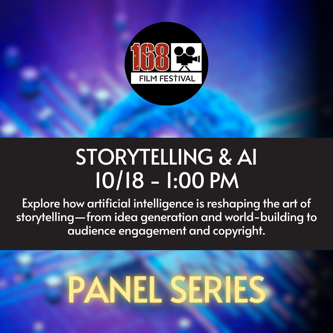 168filmproject's tweet image. 🌟 Don’t miss this #168FilmFestival Panel!

🎬 Storytelling &amp;amp; AI
📅 Sat, Oct 18 | 1 PM
🎟️ 168film.com/schedule
Explore creative collaboration, copyright, &amp;amp; ethics — and what it means for the future of film. 🎥🤖

#ATLFilmCommunity #GeorgiaFilm #ATLStorytellers #AtlantaEvents