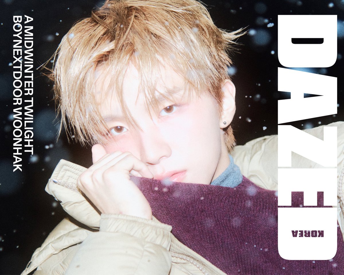A MIDWINTER TWILIGHT #협찬

#보이넥스트도어 #운학
IN #Moncler
WITH <a href="/DazedKorea/">DAZED KOREA 데이즈드 코리아</a> 

The Cover for NOVEMBER 2025 Issue of &lt;DAZED&gt; KOREA

"말로 구상하고 풀어내는 것도 좋지만 가사나 멜로디로 옮기지 못하면 일기장이나 다를 게 없거든요. 행동에 옮기는 것이 가장 중요해요."