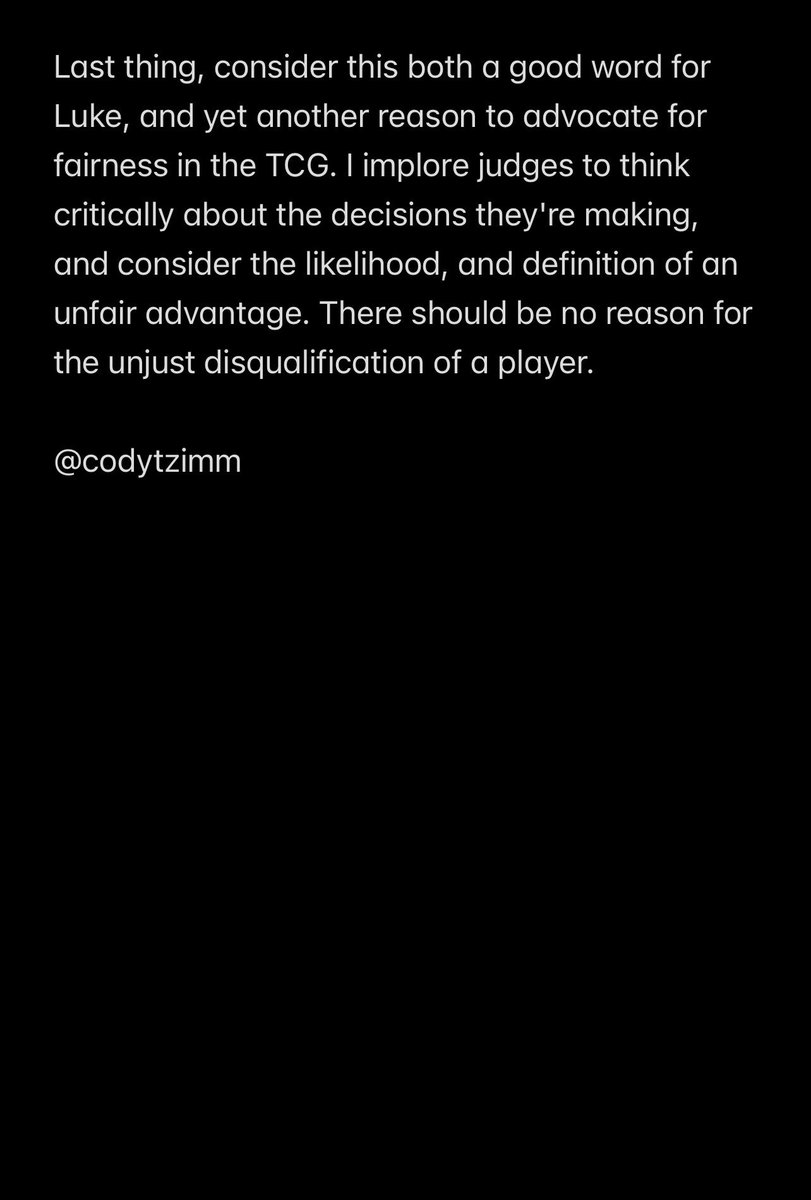 In regards to Luke Smith’s disqualification at the Milwaukee Regional Championships
