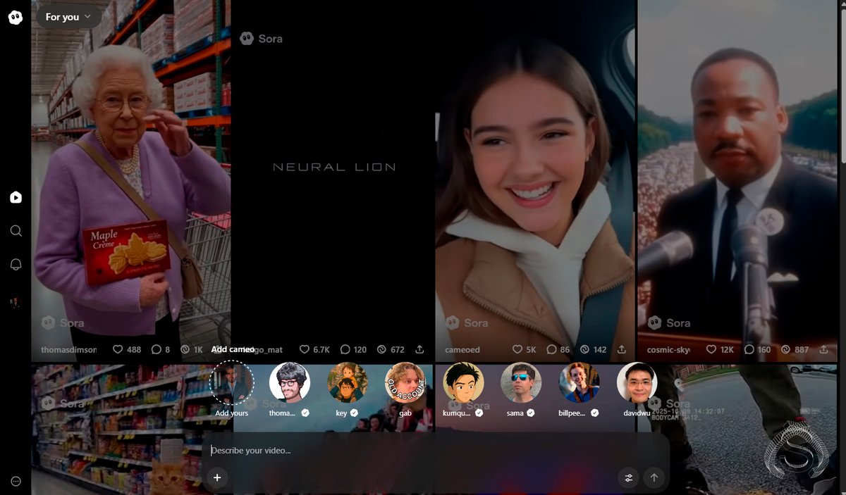 orlandosuarez's tweet image. He probado las nuevas funcionalidades de ChatGPT, conectándome por VPN:
· Nuevas integraciones (Google, Canva, Booking, Spotify…)
· Sora 2, el modelo de vídeo IA con audio, API y red social integrada.
La creatividad ahora también se conversa 💡
#ChatGPT #Sora2 #OpenAI #Diseño
