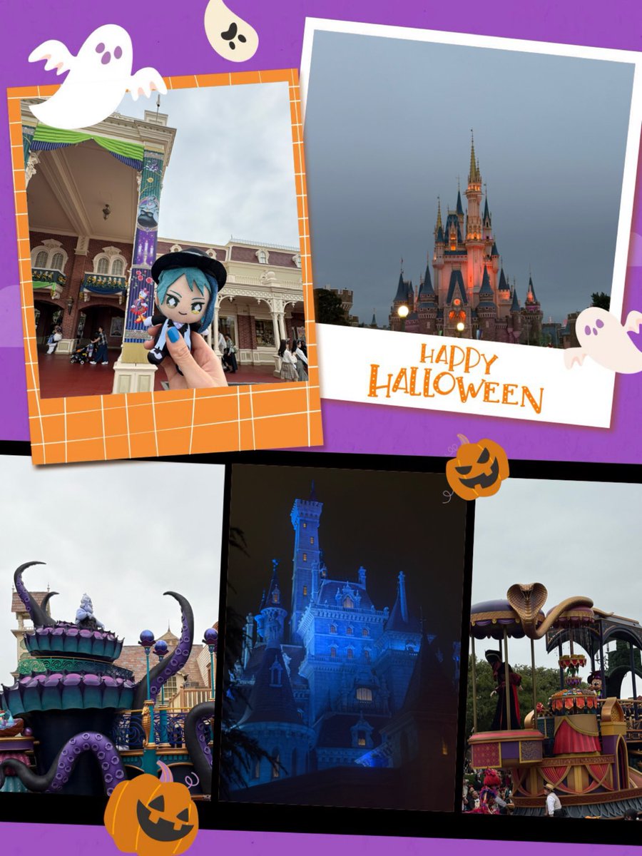 その後ディズニーへ✨
覚悟はしてたけど予想以上に混んでて🥲計画通りにいかなかったけど雰囲気楽しめたし、1番の目的だったナイトメアビフォアクリスマスバージョンのホーンデッドマンションは体験できたので良かった🎃