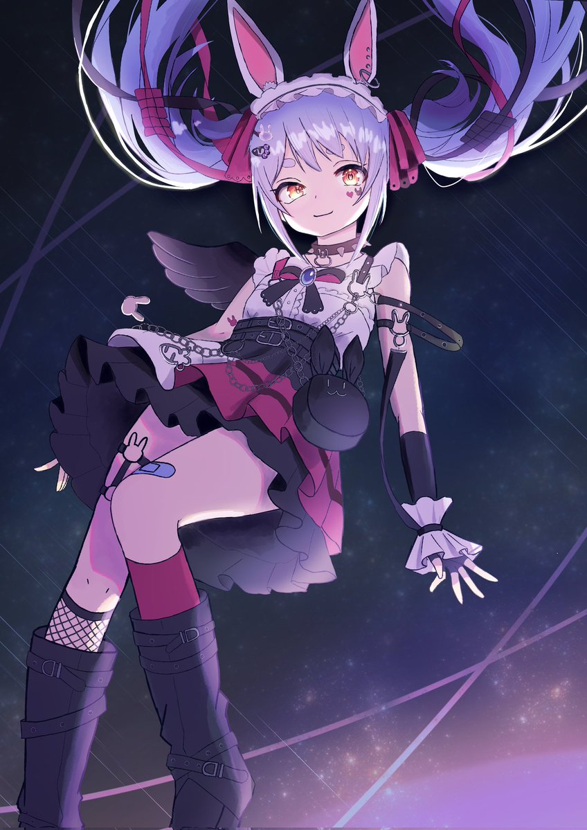 堕天使降臨🐰💜
新衣装かわいい
 #ぺこらーと