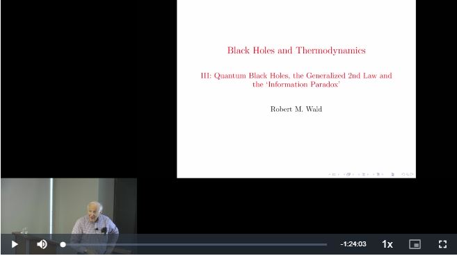 BahramShakerin's tweet image. [Robert Wald&apos;s Lectures]

Black holes and Thermodynamics 
Robert Wald

Lectures: 
1 - scgp.stonybrook.edu/video/video.ph…
2 - scgp.stonybrook.edu/video/video.ph…
3 - scgp.stonybrook.edu/video/video.ph…
Slides👇👇👇