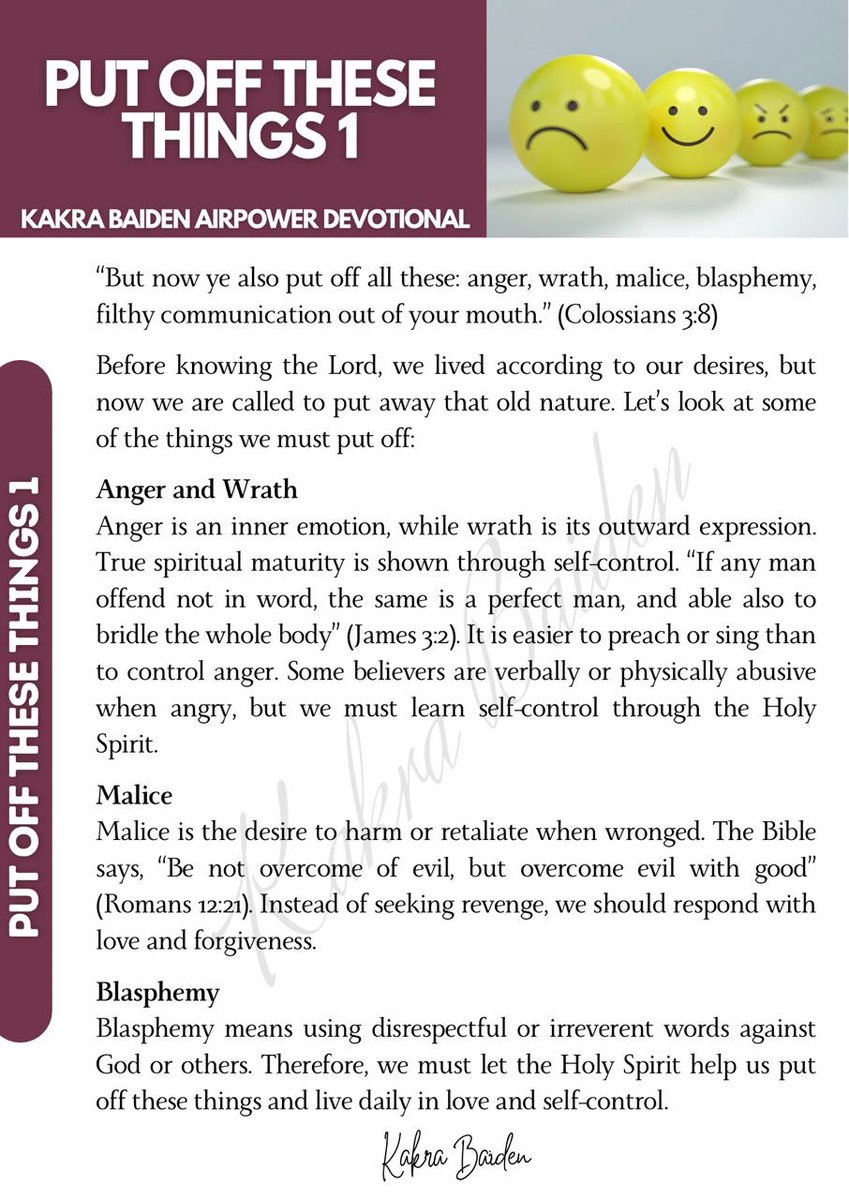 PUT OFF THESE THINGS 1

#kakrabaiden #devotional #daily