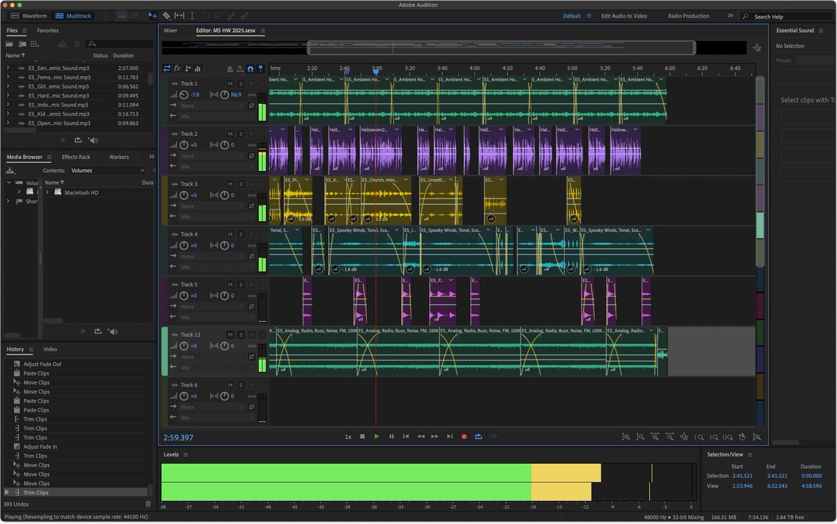 🎃 Sunday spooky season... audio session detour <a href="/Adobe/">Adobe</a> Audition 🦇