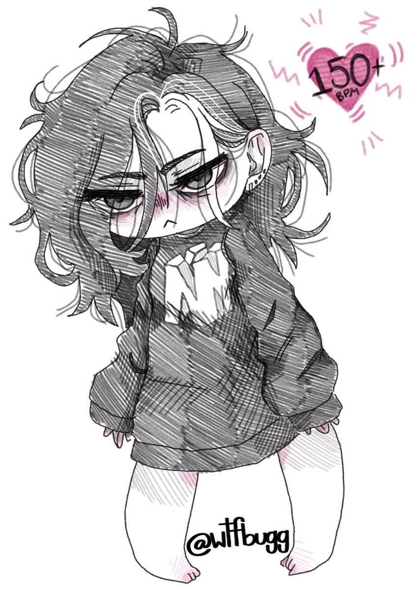 Sorry for being absent! My arm has made a near full recovery from surgery so I’m trying to get back into drawing. 

This is a small vent doodle, since ive felt HORRID this week without meds, stressed waiting for insurance to approve a hospital stay 🙄

Anyways, here’s a scribble!