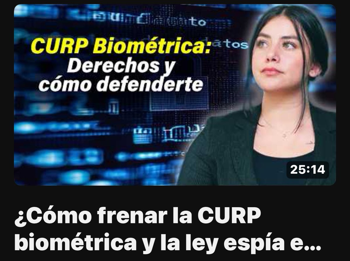 ⚠️ OJO con la nueva #CURP biométrica: podría ser el mayor riesgo a tu #Privacidad en años.
Si no sabes cómo frenarla, este video te lo explica
#DatosPersonales #México #Justicia #DerechosHumanos #Amparo #leyespia #Gobierno #Video #Podcast #Tendencia 

m.youtube.com/watch?v=Q8Ca_7…