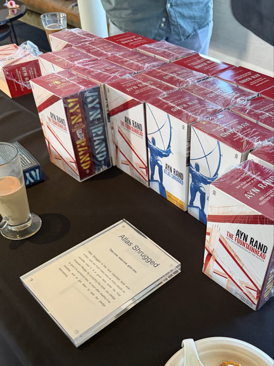 paularambles's tweet image. yacht party but with free ayn rand books, just in case you forgot you’re in sf