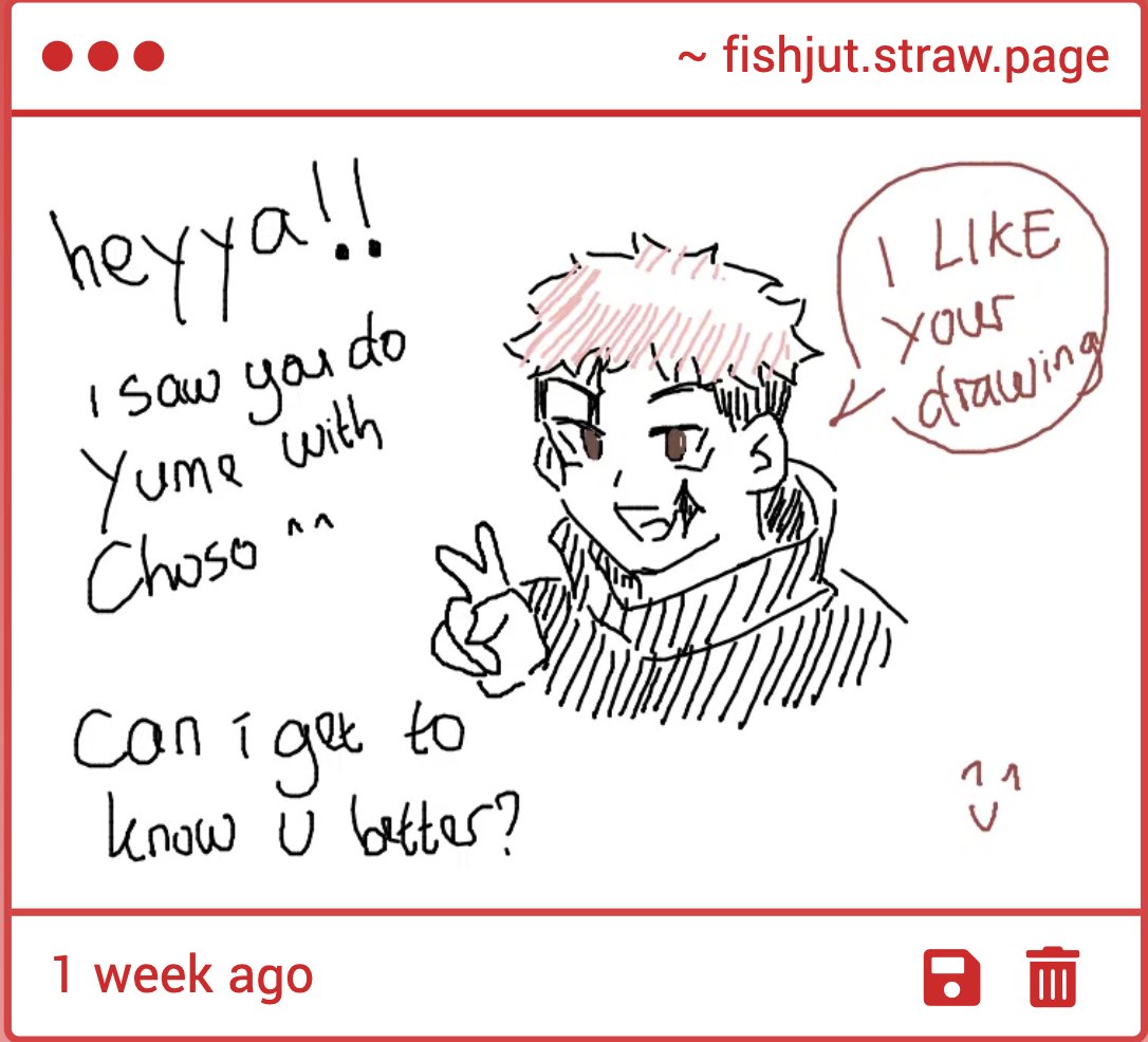 holy shit no way its yuji

hi yuji thank you for liking my drawing
also yes your drawing is also awesome major w