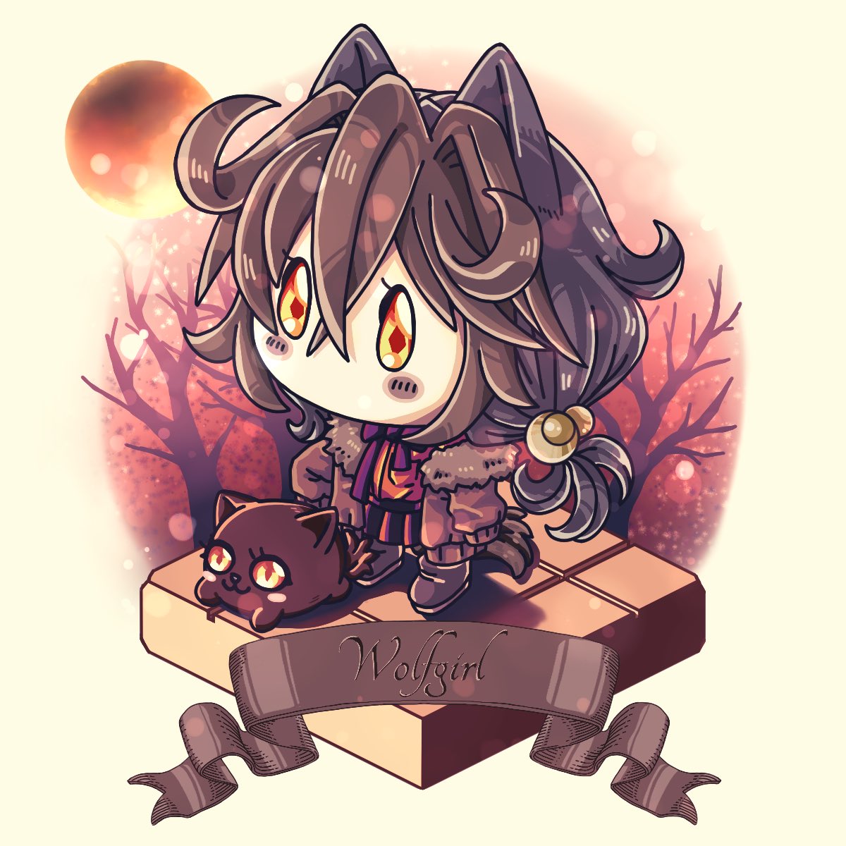 「Wolf girl」🌕🐺

#イラスト　#デジタルイラスト
#ハロウィン