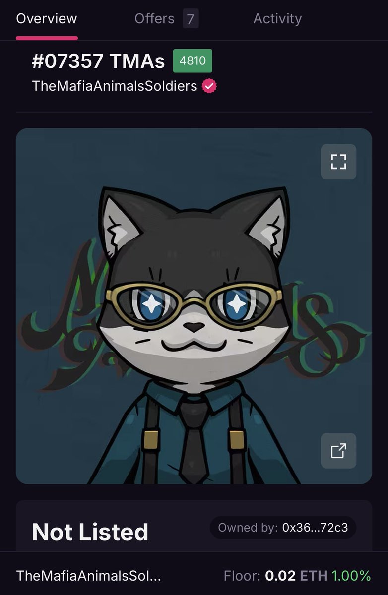 久しぶりにデジタルアートを購入しました🐈

Rii2さんのTheMafiaAnimalsの世界観が大好きです

#デジタルアート
#TheMafiaAnimals