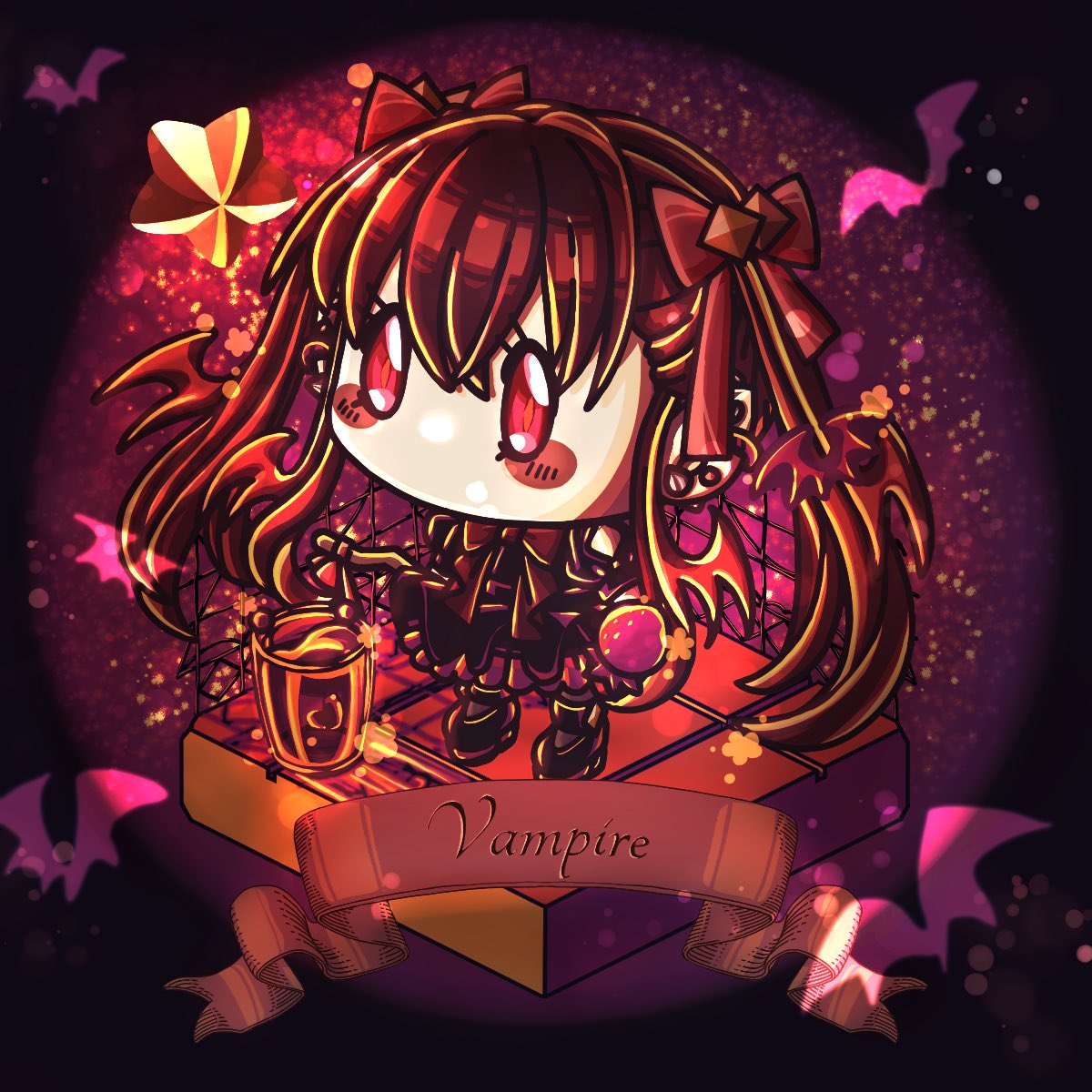 「Vampire」🦇🍓

#イラスト　#デジタルイラスト
#ハロウィン