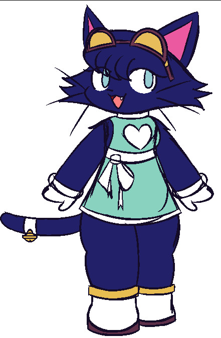 MaritheKity's tweet image. Got permission to share this here so thanks to reiikobun on 🟦☁️ for the art of my sona, Mari!