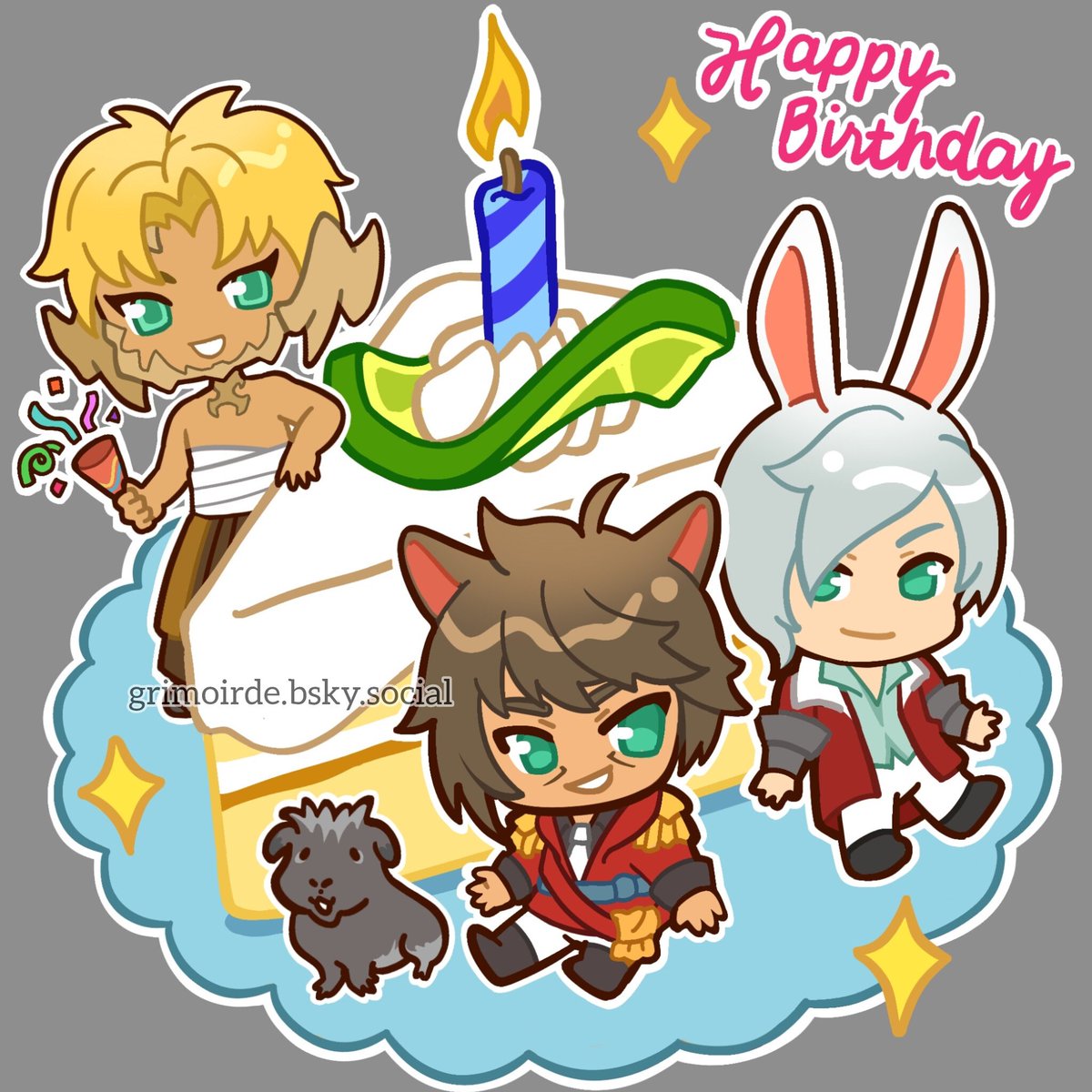 grimoirde's tweet image. Birthday cake gift for Boulderksg ❤️