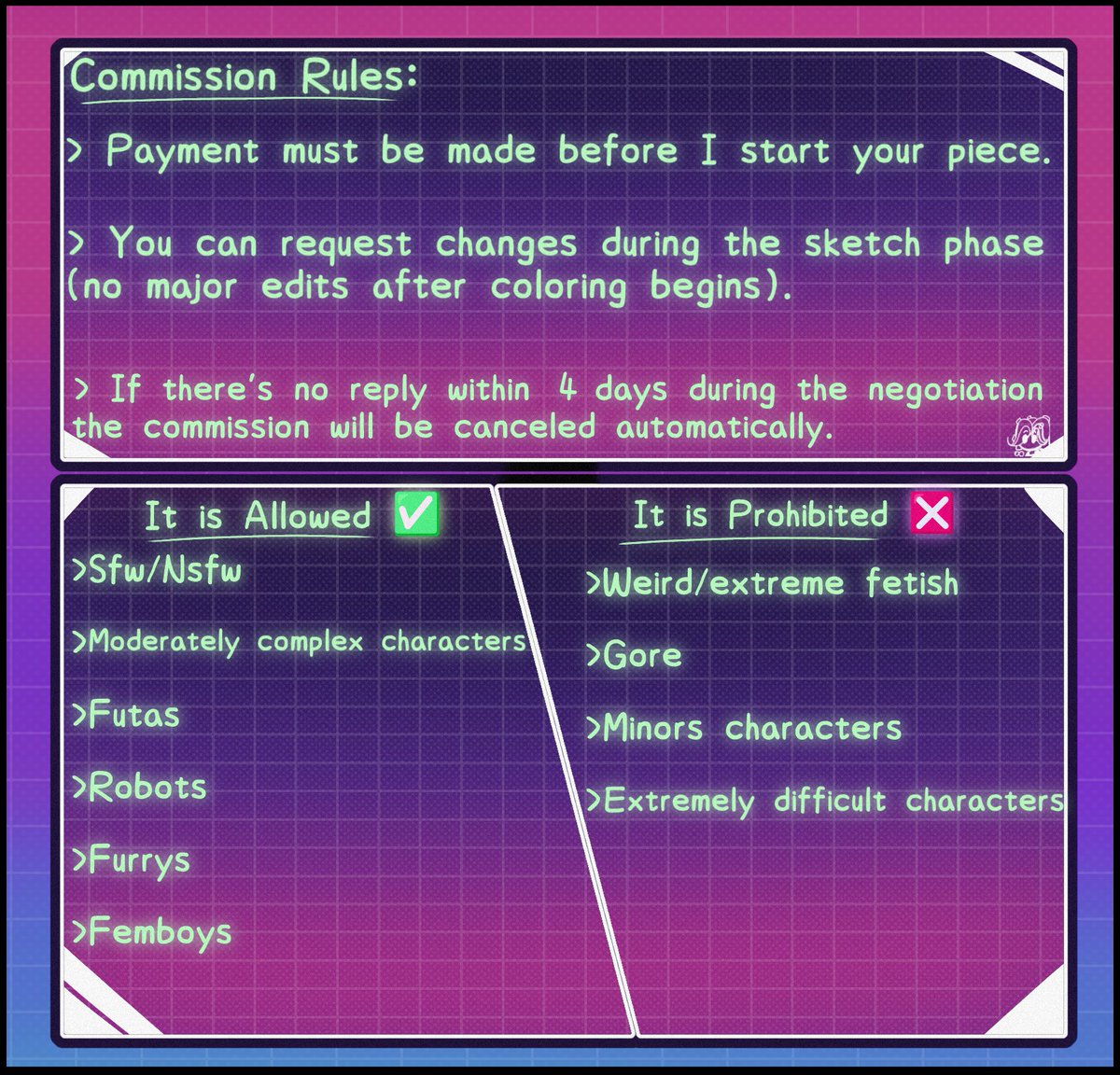 Commissions Open!

If You're Interested, Feel Free to Contact Me in DM or on Discord