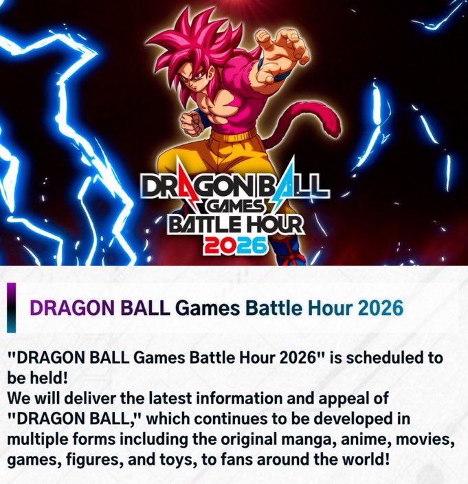 DBDaimaNews's tweet image. YES !….Battle Hour 2026 will be one of the GREATEST events of the year for Dragonball 🔥