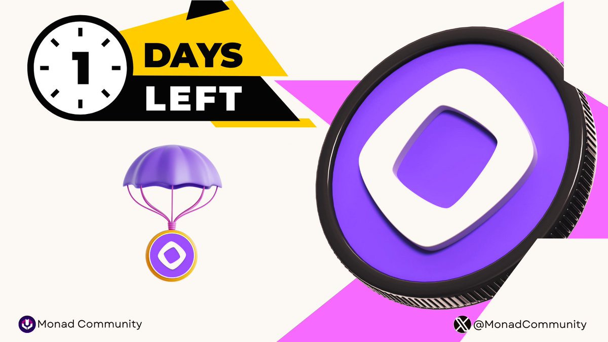 MonadCommunity's tweet image. When Mainnet goes LIVE, only early users win 🪂
Drop “READY” + $MON wallet address if you’re in! 👇
#Monad #MonadAirdrop
