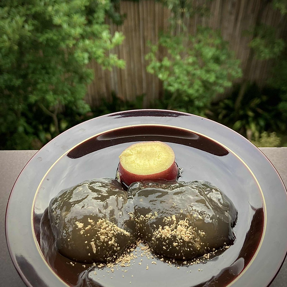oteracafe's tweet photo. お寺カフェ、お月見のお菓子。芋名月。
くちなしの実で色づけたさつまいもの甘露煮をわらびもちに添えました。
10月、これからは15,22,29日の11-14時におもてなしを行います。

ご希望の方は光明寺ブログhttps://t.co/dHFJg627JPで予約状況をご確認の上、kot@komyo.netまでご連絡ください。 https://t.co/PmvUFjDdLy