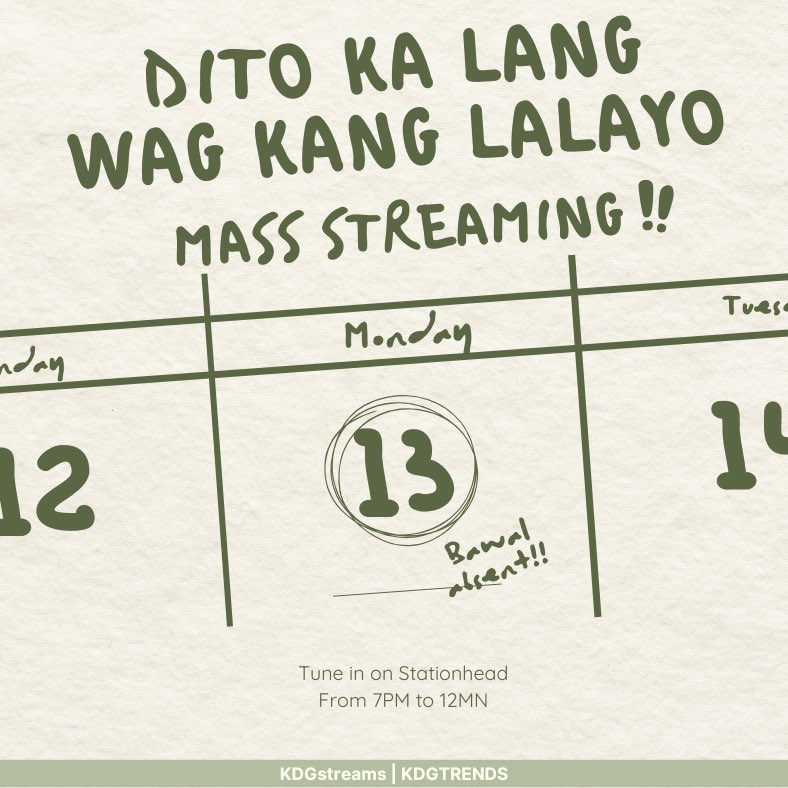 Tuloy-tuloy lang ang mass streaming!

Takits ulit sa Stationhead mamaya 😉