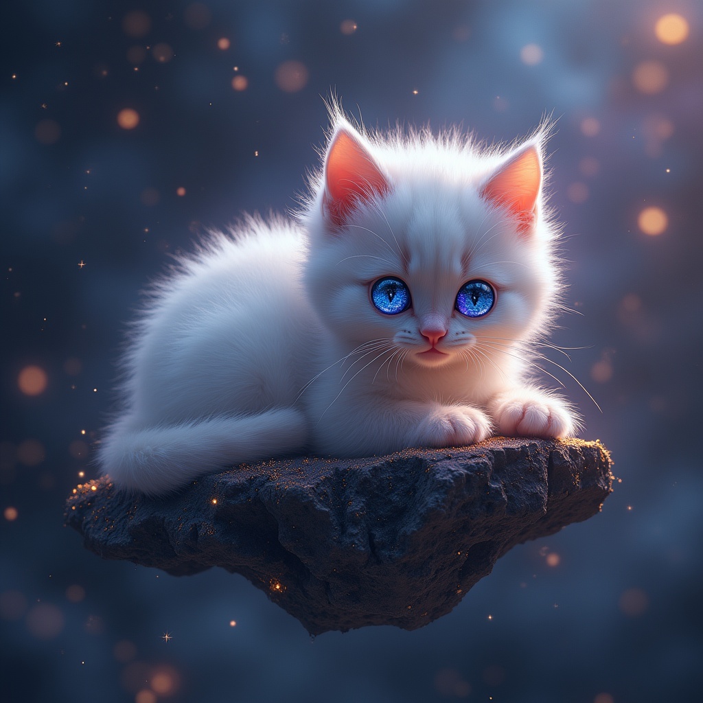 Imagen24_'s tweet image. Fluffy celestial kitten with galaxy eyes.-Comment For full Prompt
#AIImage #ImagePrompt #FantasyArt #AI