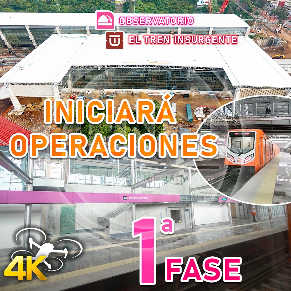 Ver video: youtu.be/mjKrs9RghVk
🔥¡Entérate!🔥
⭐Complejo Observatorio alista su apertura en su primera fase, metro-Tren El Insurgente, CDMX