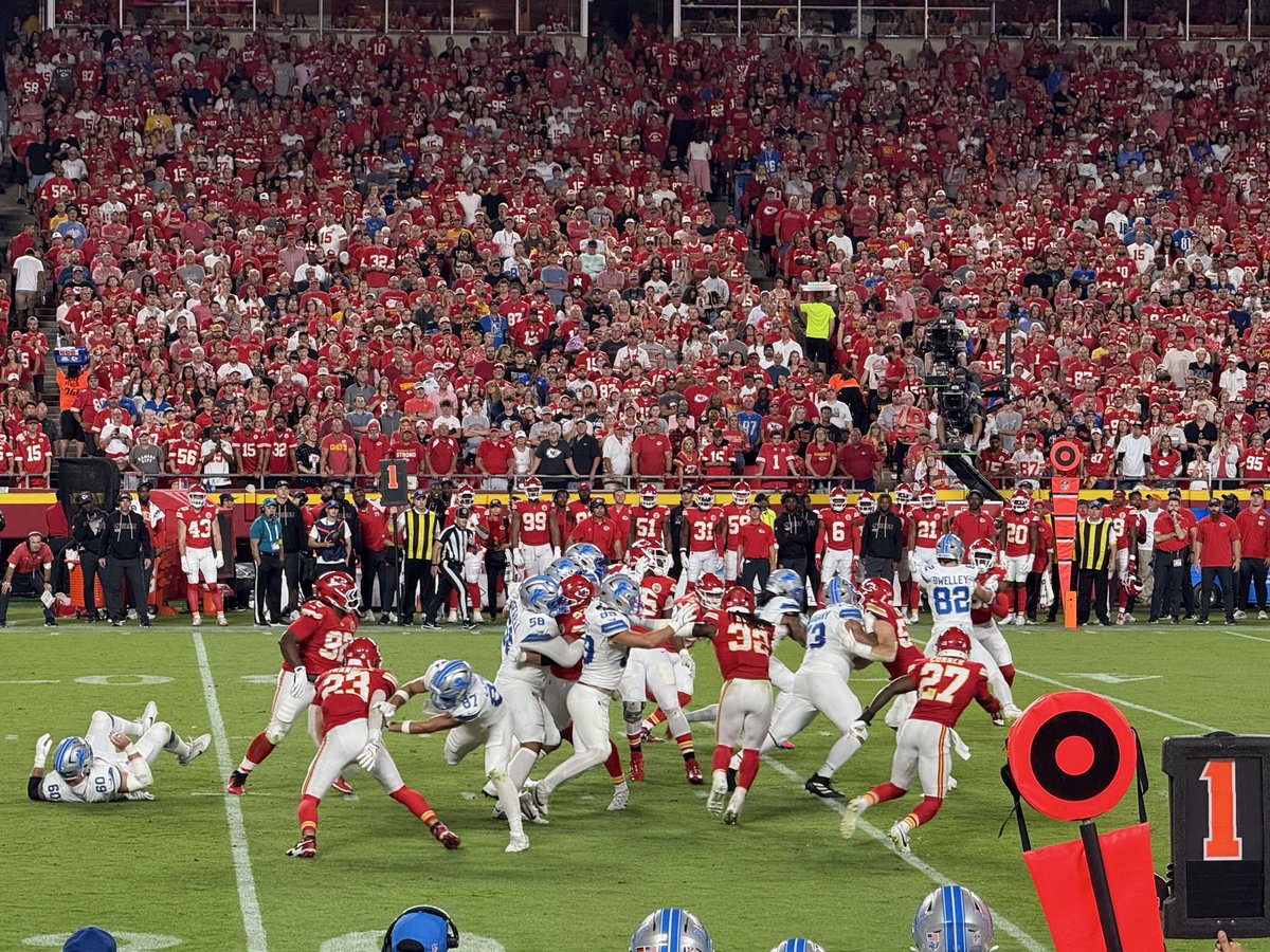 DrJeffColyer's tweet photo. What a thrill cheering on the @Chiefs at Arrowhead! Let’s celebrate another victory and #InterceptCancer together. Early detection saves lives—get screened! #ChiefsKingdom #CrucialCatch https://t.co/xffOxscWc0