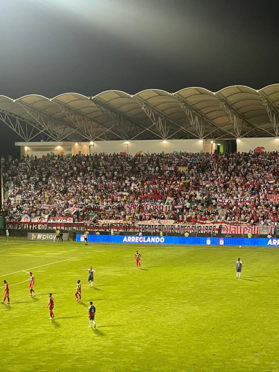 👏🏼 Mención especial a toda la afición juniorista que llenó el estadio de Valledupar.