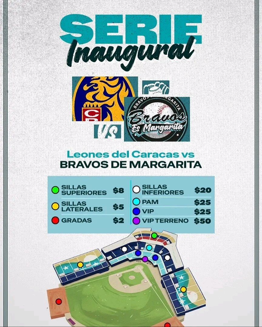 Finalmente fue publicado el precio de las entradas para la serie vs Leones, veremos si se mantienen contra el resto de los equipos.

Se mantienen precios iguales o los del año pasado salvo en sillas inferiores, donde el aumento fue del 100% en comparación con la temporada pasada