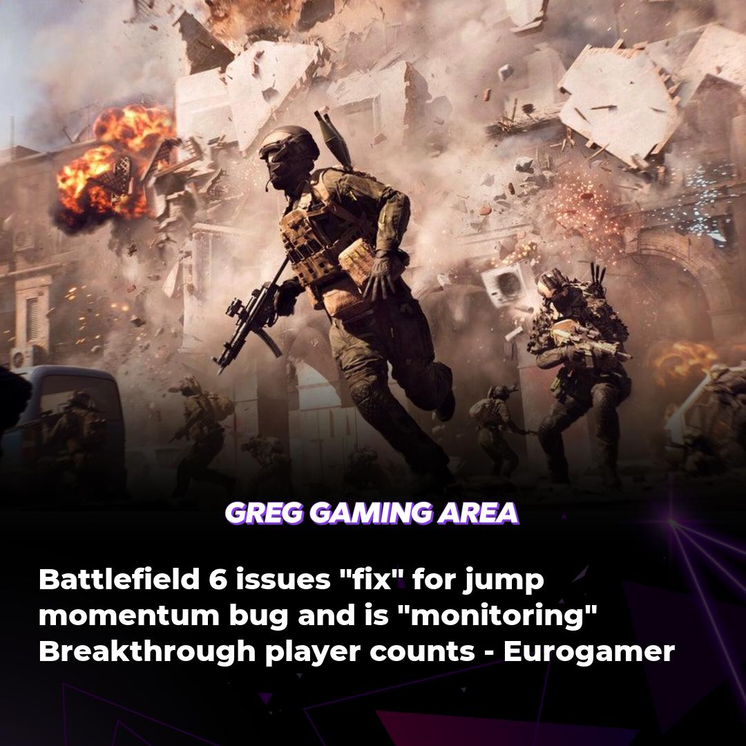 BF6 dropping fixes already! Good to see them tackling that jump momentum bug, no more janky movement. Also, they're monitoring Breakthrough player counts, hopefully, that means smoother full matches soon. Still, a massive launch on Steam despite the hiccups!