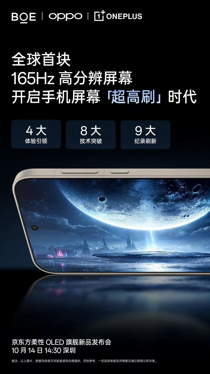 Times_of_Cinema's tweet image. 🥵OnePlus 15 is bringing a stunning display upgrade! 🤩
🔹 3rd Gen Oriental Screen
🔹 165Hz High-res display
🔹 True 1nit Dark Night Display
🔹 TÜV Rheinland Certified Eye Care
#OnePlus15 #DisplayTech #NewLaunch