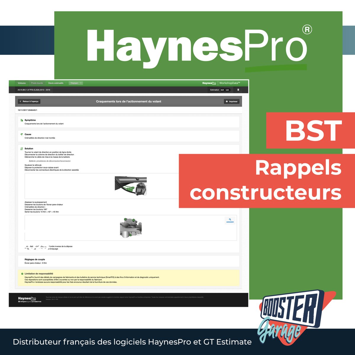 BoosterGarage's tweet image. 🛠️ Vous êtes agents concessionnaires distributeurs ?
Avec #HaynesPro, bénéficiez de rappel constructeur et bulletins de services techniques Multimarques !

Ça vous intéresse ? RDV sur 👉 booster-garage.fr/haynespro/