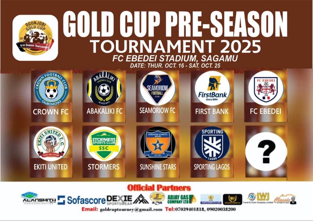 🚨 READY FOR ANOTHER RIDE!

Sporting Lagos will be making their second appearance in the 13th edition of the #GoldCupTourney25

The Tech Boys first featured in the tournament the season they earned promotion to the NPFL, now they’re back, ready to make another strong statement.