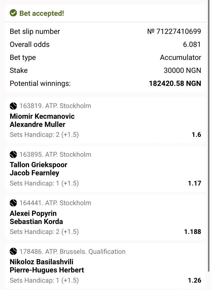 NINJA๐ฅทโ๏ธโ๏ธ (@ninjabet247) on Twitter photo PLAYER TO WIN A SET ๐๐พ
Code โญ๏ธ BNUGG
Not on secretbet? 
Register: cutt.ly/4rJkzMLh
Promo code: NINJA01
Get 100% bonus on your 1st deposit PLAYER TO WIN A SET ๐๐พ
Code โญ๏ธ BNUGG
Not on secretbet? 
Register: cutt.ly/4rJkzMLh
Promo code: NINJA01
Get 100% bonus on your 1st deposit
