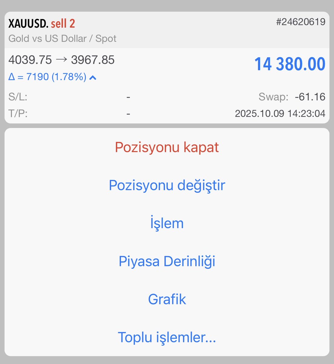 forex_trdader's tweet photo. 💥 “Altın yükselirken herkes al dedi, ben sattım.
Piyasa duyguyla değil analizle okunur.” 🧠📉
#XAUUSD #Altın #Forex #AnalizKazandırır https://t.co/hWaO7ImVJ1