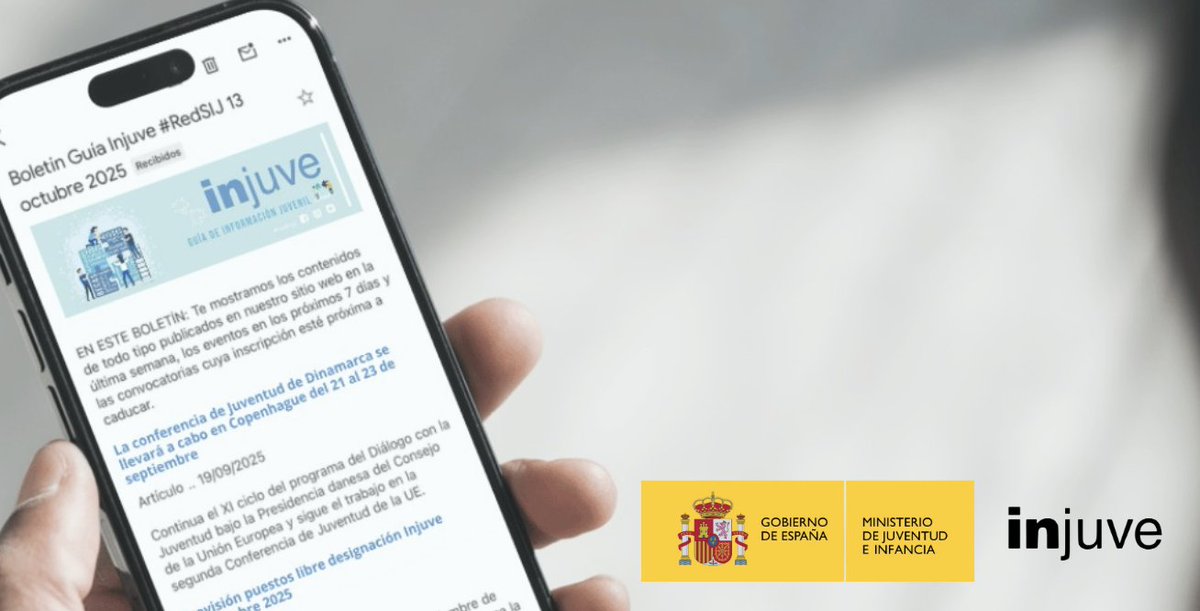 🌤️ ¡Buenos días!  📂 🔍 Ya puedes revisar nuestro último Boletín Semanal, que llega un lunes más con las publicaciones más destacadas y aquellas convocatorias en último plazo de solicitud: ow.ly/CiXi50Xalb5 

#Injuve #RedSij #BoletínInjuve #Juventud