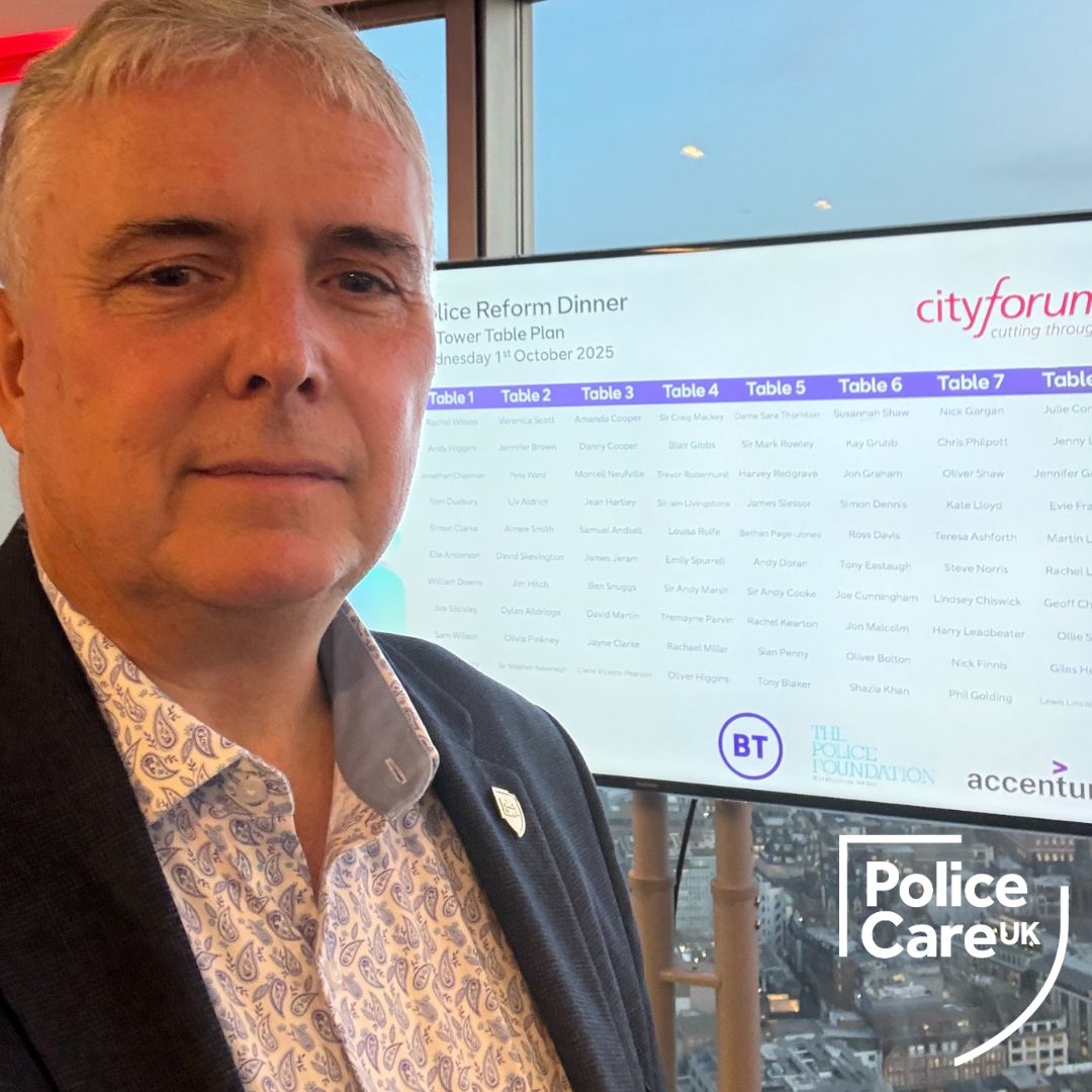 Police Care UK Chief Executive Officer Geoff Cheshire was delighted to take part in round-table discussions on delivering Police Reform earlier this month.

Geoff joined senior leaders in UK policing - including Met Police commissioner Sir Mark Rowley and HMIC of Constabulary &amp;