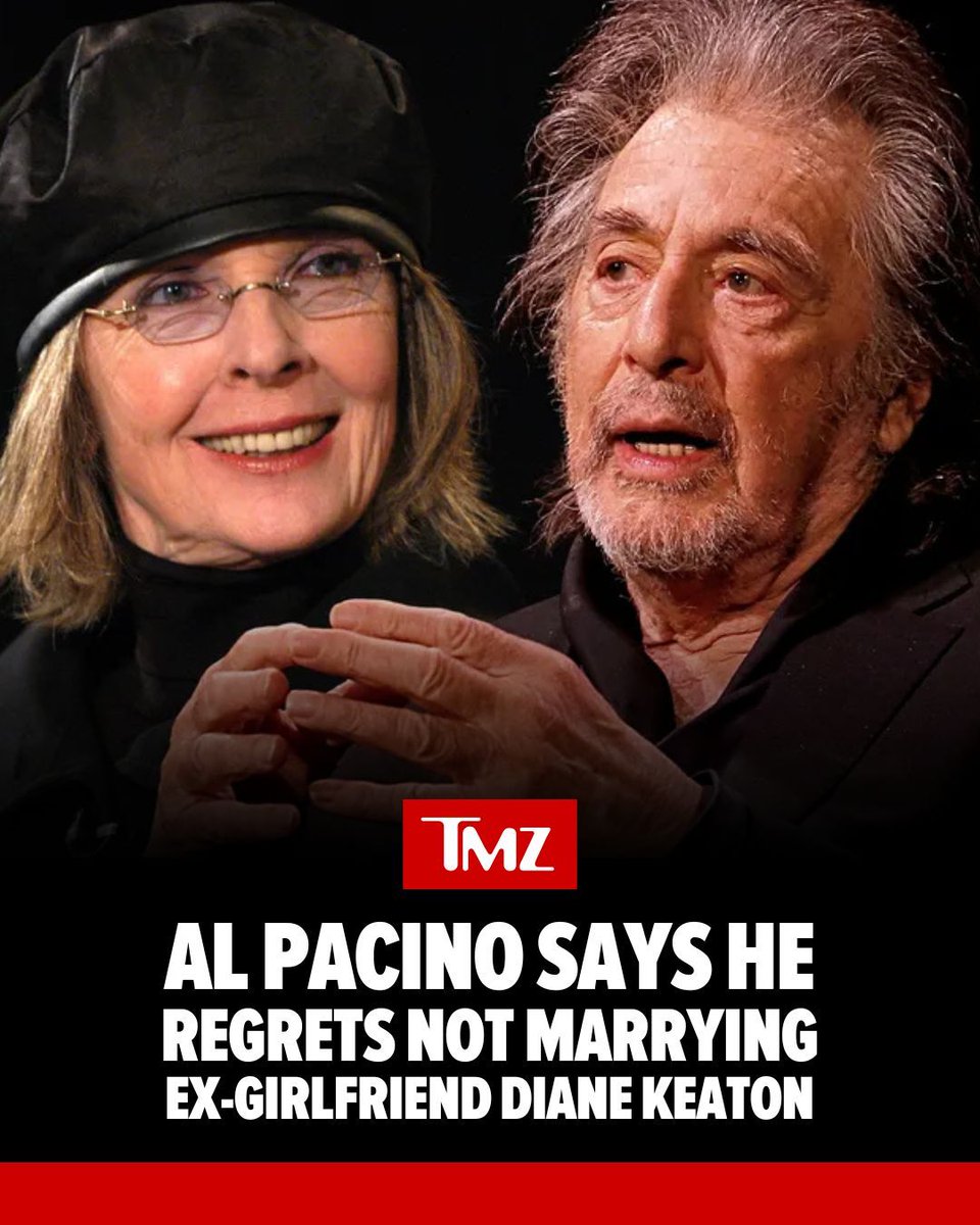 Al Pacino is said to be grappling with a major regret -- never marrying Diane Keaton, who passed away Saturday at 79.

Read more: buff.ly/e31LuEi